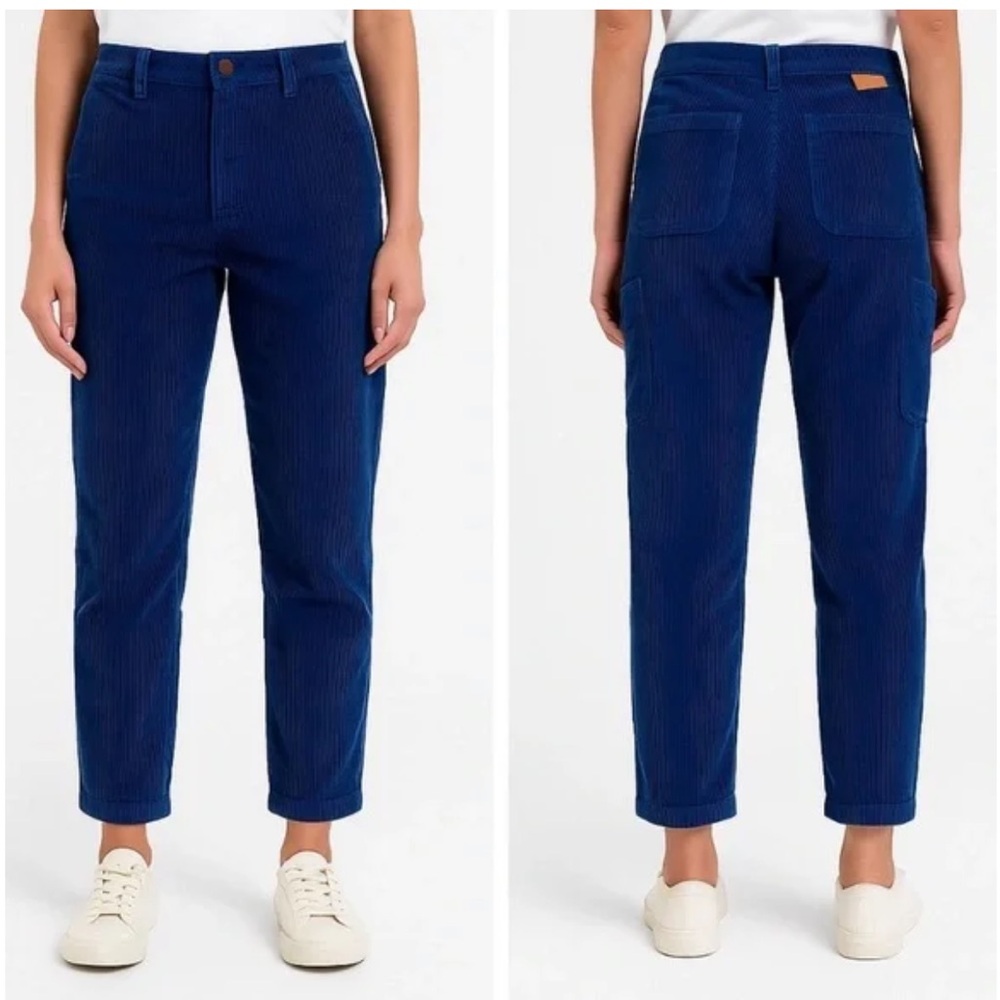 Judy Blue Women's Blue Corduroy Slim Fit High Rise Pants